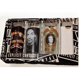 Silver Buffalo Death Row Records Shooter Set Dr Dre Snoop Dogg 2Pac Shot Glasses